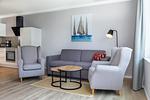 Wohnzimmer - Deluxe-Apartment 1.11 - Top-Hundeurlaub