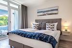 Schlafzimmer - Deluxe-Suite 2.04 mit Ost Loggia und Wellness - Top-Hundeurlaub