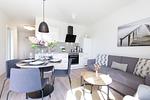 Wohnzimmer - Deluxe-Suite 2.04 mit Ost Loggia und Wellness - Top-Hundeurlaub