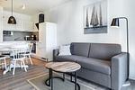 Wohnzimmer - Deluxe-Apartment 1.10 - Top-Hundeurlaub