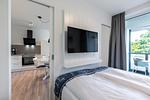 Schlafzimmer - Deluxe-Apartment 1.10 - Top-Hundeurlaub