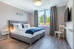 Schlafzimmer - Deluxe-Suite 2.01 mit West-Loggia und hundefreundlich - Top-Hundeurlaub