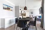 Wohnzimmer - Deluxe-Suite 2.01 mit West-Loggia und hundefreundlich - Top-Hundeurlaub