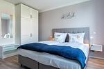 Schlafzimmer - Deluxe-Suite 2.01 mit West-Loggia und hundefreundlich - Top-Hundeurlaub