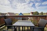 Balkon - Wohnung 04: Balkon, Boddenblick, Sauna- und Schwimmbadnutzung - Top-Hundeurlaub