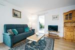 Gemütliches Wohnzimmer mit Zugang zur Terrasse - Apartment Im Aeschen - Top-Hundeurlaub