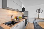 Küche / Küchenzeile - Ferienwohnung TheViewA11 Deichperle Dagebüll - Top-Hundeurlaub