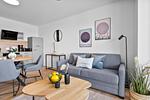 Wohnzimmer - Ferienwohnung TheViewA11 Deichperle Dagebüll - Top-Hundeurlaub