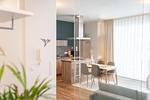 Wohnzimmer - Hello Holidays: Windbrecher | Terrasse | Sauna | Park - Top-Hundeurlaub