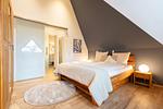 Schlafzimmer - Hello Holidays: Haus Luft | Penthouse | Sauna | Park - Top-Hundeurlaub