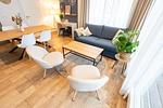 Wohnzimmer - Hello Holidays: Haus Luft | Penthouse | Sauna | Park - Top-Hundeurlaub