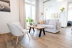 Wohnzimmer - Hello Holidays: Haus Luft | Penthouse | Sauna | Park - Top-Hundeurlaub