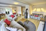 Wohnzimmer mit Kaminofen - fewo1846 - Landliebe - Top-Hundeurlaub