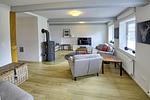 Wohnzimmer mit Kaminofen - fewo1846 - Landliebe - Top-Hundeurlaub