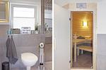 modernes Badezimmer mit Sauna - fewo1846 - StrandNest - Top-Hundeurlaub