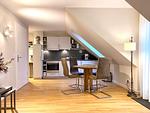 Wohnzimmer mit Blick auf die Küchenzeile und Esstisch - Haus Ziemer 2-Zimmerwohnung Nr. 2 (32b) - Top-Hundeurlaub