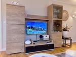 Wohnzimmer mit Fernseher - Haus Ziemer 2-Zimmerwohnung Nr. 2 (32b) - Top-Hundeurlaub