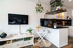 Appartement Mary Lou, Wohnzimmer mit TV - Appartement Mary Lou - Top-Hundeurlaub