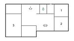 floor-plan - Ferienhaus für 6 Personen (70 m²) - Top-Hundeurlaub