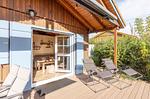 Ferienhaus Blau am See Blick ins Haus von der Terasse - Blau am See - Top-Hundeurlaub