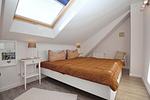 drittes Schlafzimmer mit Doppelbett - Wohnung 02-8 - Top-Hundeurlaub