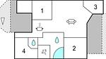 floor-plan - Ferienhaus für 8 Personen (83 m²) in Humble - Top-Hundeurlaub