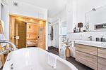 Badezimmer - Ferienhaus Villa Seemööv Olpenitz - Top-Hundeurlaub