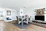 Wohnzimmer - Ferienhaus Rückenwind Olpenitz - Top-Hundeurlaub