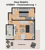 Grundriss - Ferienwohnung 1 - Top-Hundeurlaub