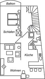 Grundriss - Objekt-Nr. 2 - Hafen - Kurgartenstraße - Top-Hundeurlaub