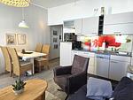 Küche / Küchenzeile - Fürstenhof, App. 304 - Erste Reihe am Meer - Top-Hundeurlaub