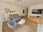 Wohnzimmer - Ferienwohnung Treibholz - direkt am Nationalpark Jasmund - Top-Hundeurlaub