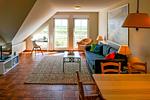 Wohnzimmer - Ferienwohnung Moritz - Urlaub in ruhiger Lage mit Hund - Top-Hundeurlaub