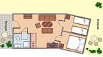 Grundriss - Ferienhaus Karger in Sagard auf Rügen mit Terrasse und Garten - Top-Hundeurlaub