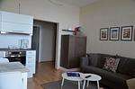 Wohnzimmer - Fürstenhof, App. Sirius 203 - Erste Reihe am Meer - Top-Hundeurlaub