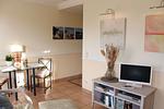 Wohnzimmer - Ferienwohnung Kleiner Seeigel in Sassnitz auf Rügen mit Terrasse - Top-Hundeurlaub