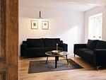 Wohnzimmer mit Hofblick - Ferienhaus Reethus Koppelkiek - Top-Hundeurlaub