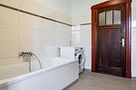 Badezimmer mit Waschmaschine - Ferienwohnung Gut Hardesby - Top-Hundeurlaub