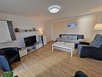 Wohnzimmer - Ferienwohnung Ostseeheim - 1. Reihe mit Meerblick - Top-Hundeurlaub