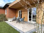 Überdachte Südterrasse mit kleinem Garten - Ferienhaus Landliv Stuuv - Top-Hundeurlaub