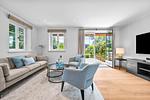 Wohnzimmer - Ferienhaus Antje Hus Archsum auf Sylt - Top-Hundeurlaub