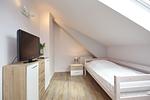 zweites Schlafzimmer mit Einzelbett - Wohnung 14-5 - Top-Hundeurlaub