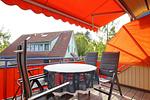 Balkon mit Gartenmöbeln - Wohnung 14-5 - Top-Hundeurlaub