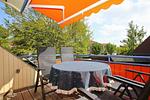 Balkon mit Gartenmöbeln - Wohnung 14-5 - Top-Hundeurlaub