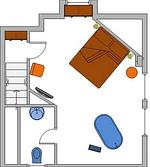 Grundriss - Appartement Sonnenkoje - Top-Hundeurlaub