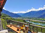 niedlicher Balkon mit Berg- und Seeblick zum ruhigen Verweilen - Lorenzo Panorama - Top-Hundeurlaub