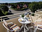 Ausblick vom Balkon mit Sitzecke - Ferienwohnung App. 27 (Jensen & Schmeck) - Top-Hundeurlaub