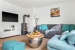 Wohnzimmer - Ferienwohnung HafenloungeOlpenitz - Top-Hundeurlaub
