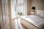 Schlafzimmer - Ferienwohnung Strandkorb im AnnaHus - Top-Hundeurlaub