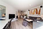 Wohnbereich mit TV - Dünenvilla 10 Wohnung 02 - Top-Hundeurlaub